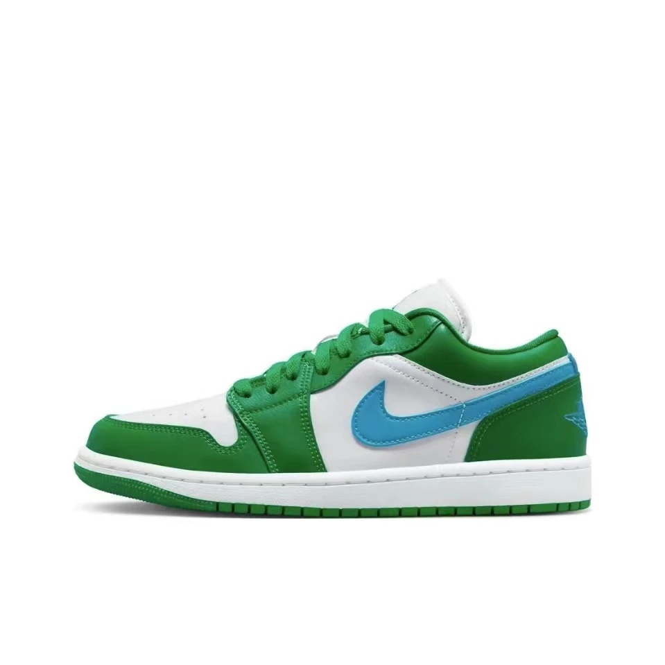 Nike耐克女款Air Jordan 1 Low AJ1 白绿蓝复古篮球鞋DC0774-304