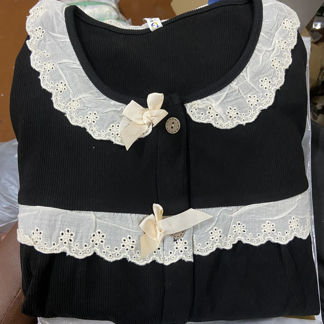 【511胸垫开衫德绒】女士高端睡衣开衫套装睡衣家居服冬季