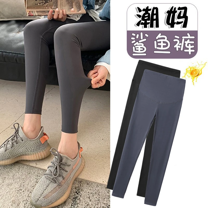 鲨鱼裤孕妇打底裤秋季外穿长裤春秋款鲨鱼裤无缝芭比裤
