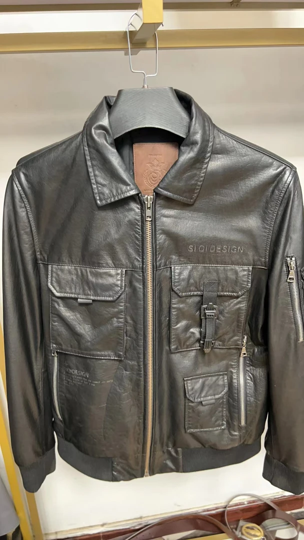 油蜡牛皮年轻款猎装