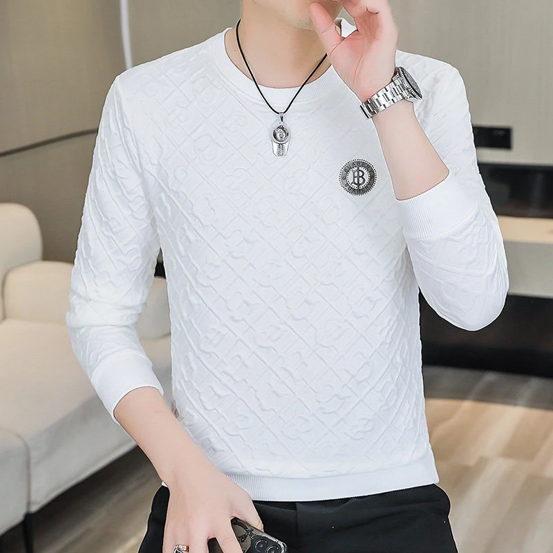 新款秋季烫钻时尚休闲卫衣时尚百搭潮流男装