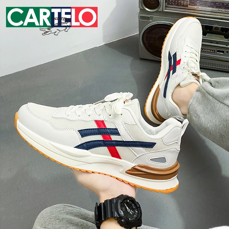 CARTELO/卡帝乐鳄鱼透气鞋子男款春夏运动鞋夏季帆布休闲鞋潮鞋