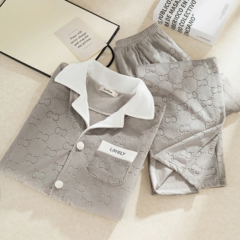 【简约男款】双面海岛绒 中厚款  男士简约秋冬家居服秋冬季