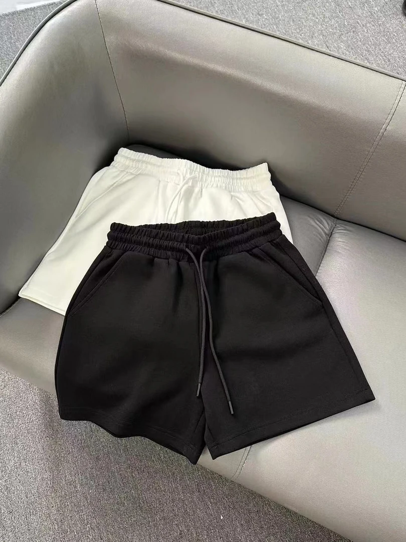 YIYI Studios【云朵裤】2024新品 休闲松紧高腰空气棉百搭四分裤