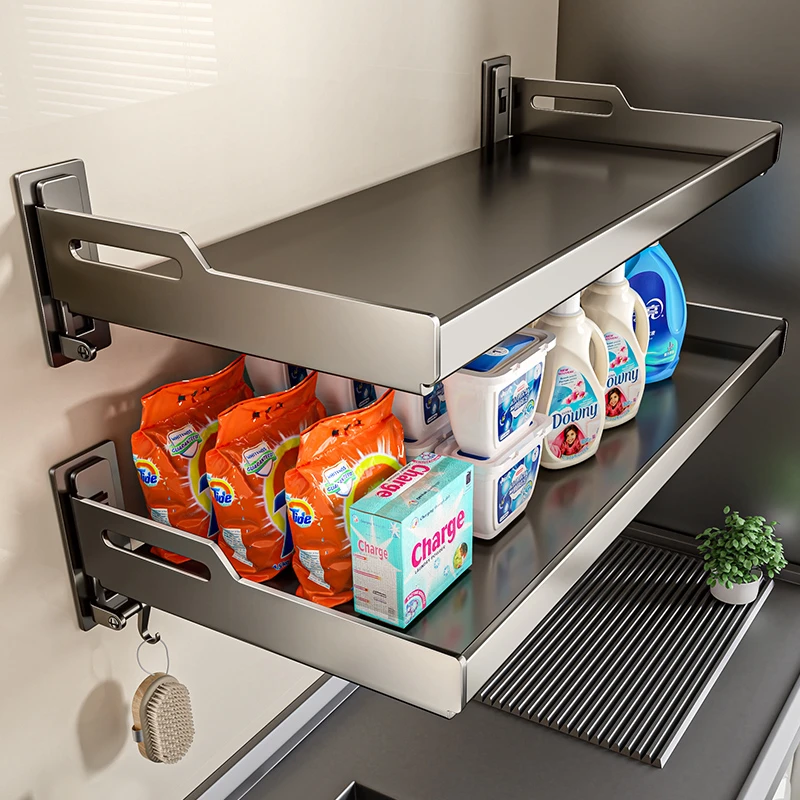 洗衣机置物架家用阳台上方加宽洗衣液收纳架室外洗手台墙上卫生间