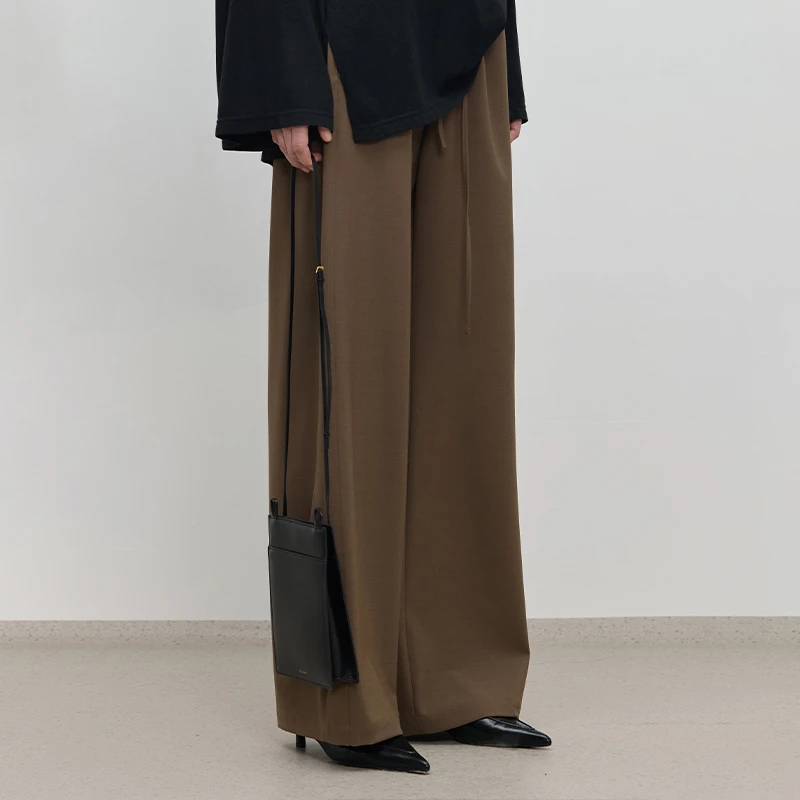 BLUEWEDIANROW风抽绳休闲长裤2024秋季新品松弛感西裤-1