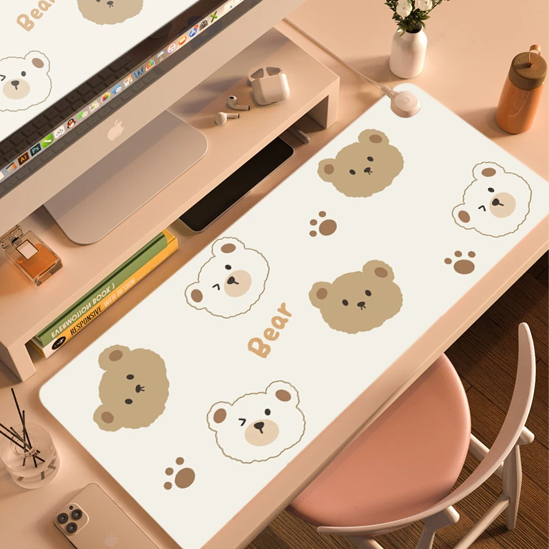 加热暖桌垫鼠标垫超大发热办公室桌面电脑键盘垫学生书桌保暖手垫