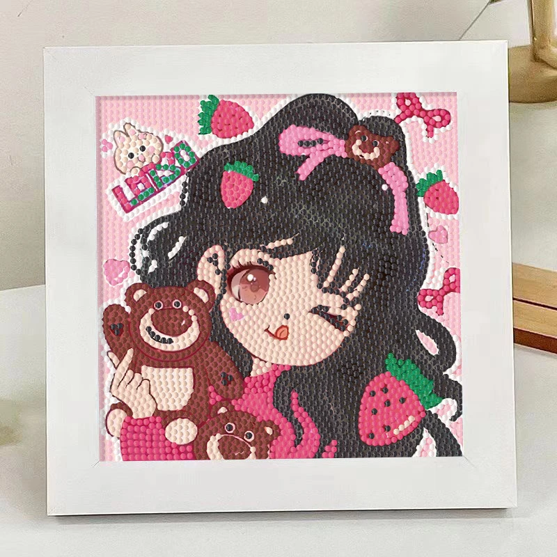 库洛米女孩钻石画手工diy钻石贴画三丽鸥玉桂狗砖石画美乐蒂玩具