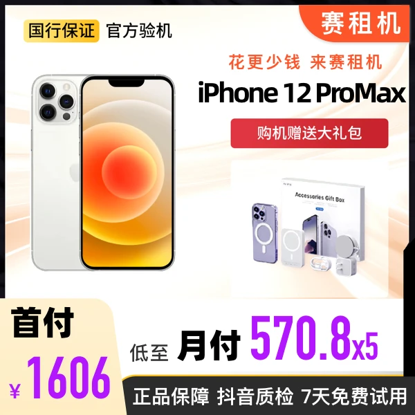 95新 Apple/苹果 iphone12promax 装官方正品学生备用二手机双卡