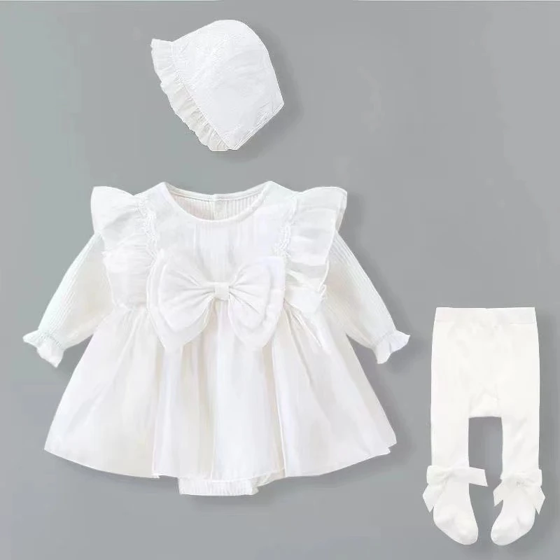 女童连衣裙婴儿包屁连身裙春秋公主裙周岁女宝宝周岁洋气哈衣裙