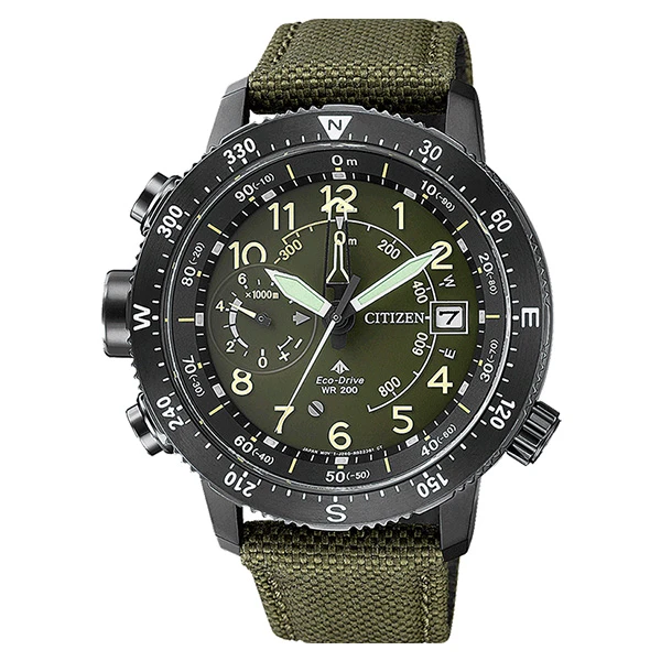 CITIZEN西铁城 光动能高度气压校正潜水户外登山手表BN4045-12X