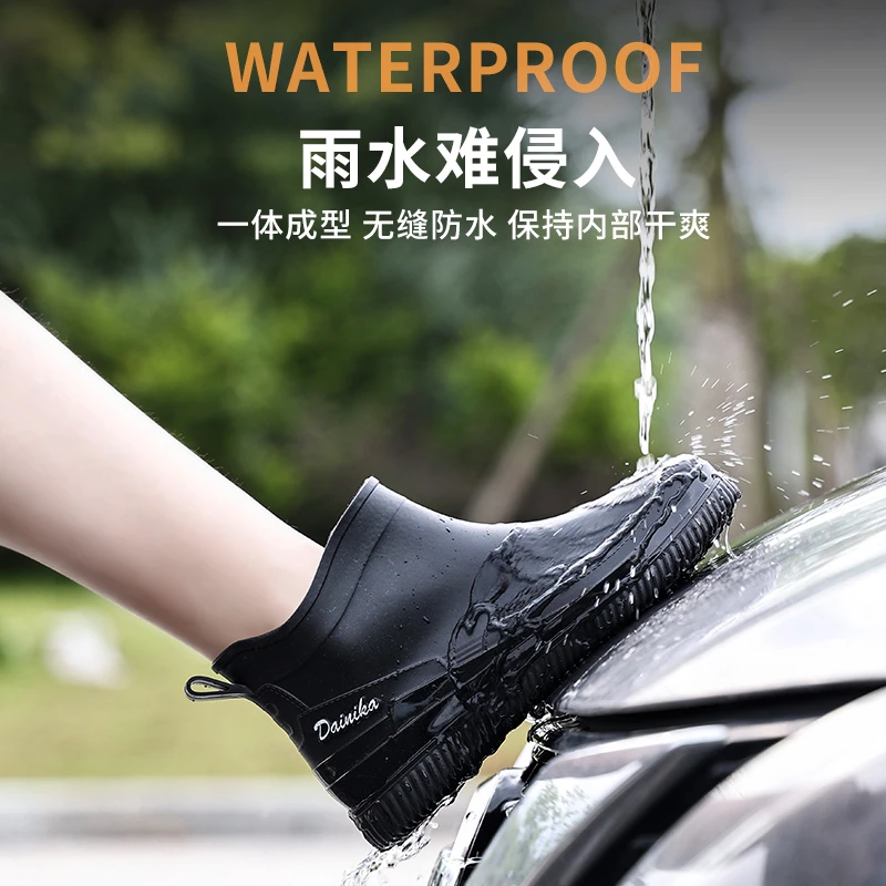 雨鞋雨靴女款短筒时尚新款防滑防水鞋厨房工作胶鞋女冬季加绒保暖