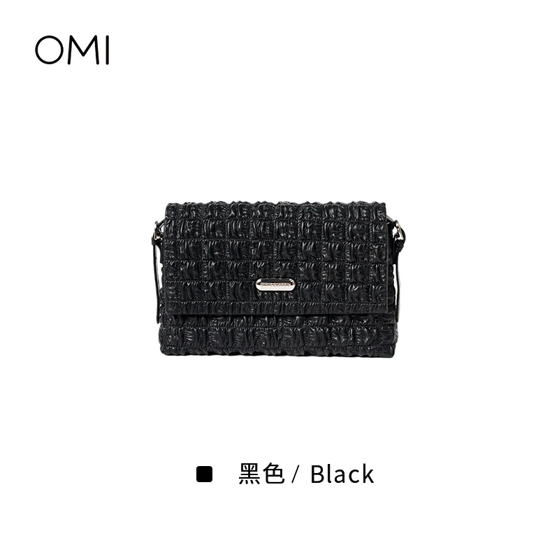 OMI/欧米2024新款时尚百搭小香风泡泡软皮单肩斜跨包