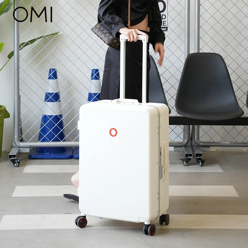 欧米OMI 20寸行李箱 24寸大容量拉杆箱 密码铝框静音万向轮旅行箱