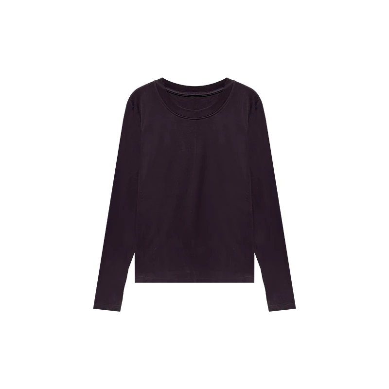 50001【Bc订单】秋季新款纯色圆领打底T恤C101