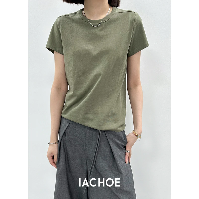 IACHOE 闪【绿色心情】橄榄绿T恤3531501006高考毕业季