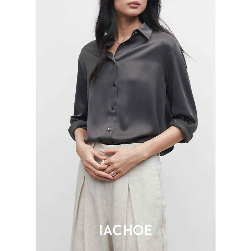 IACHOE星空灰真丝衬衫3531504011