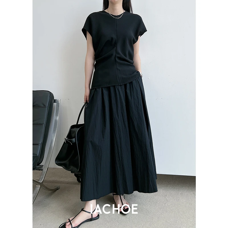 IACHOE收腰修身短袖衬衫3531504004