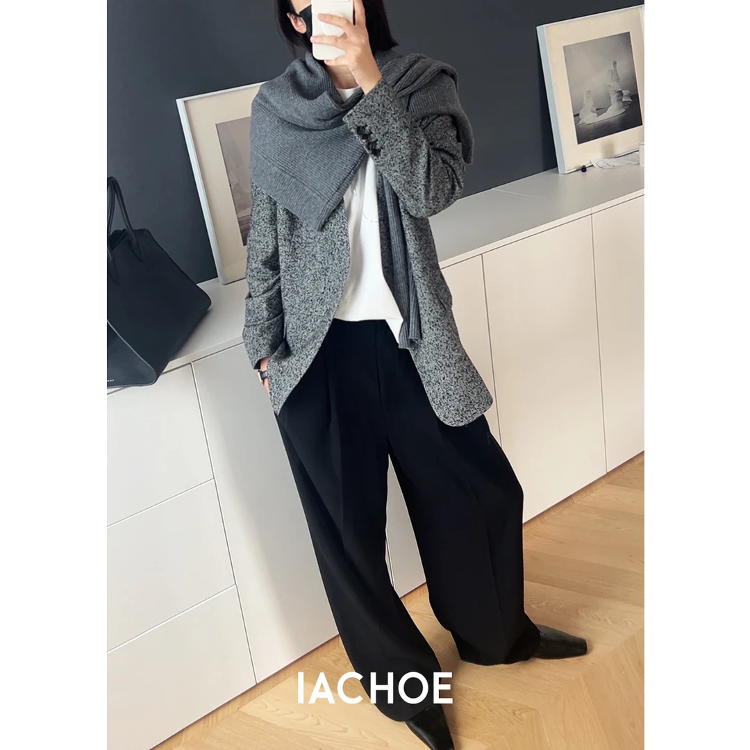 IACHOE V领毛呢西服3571512001