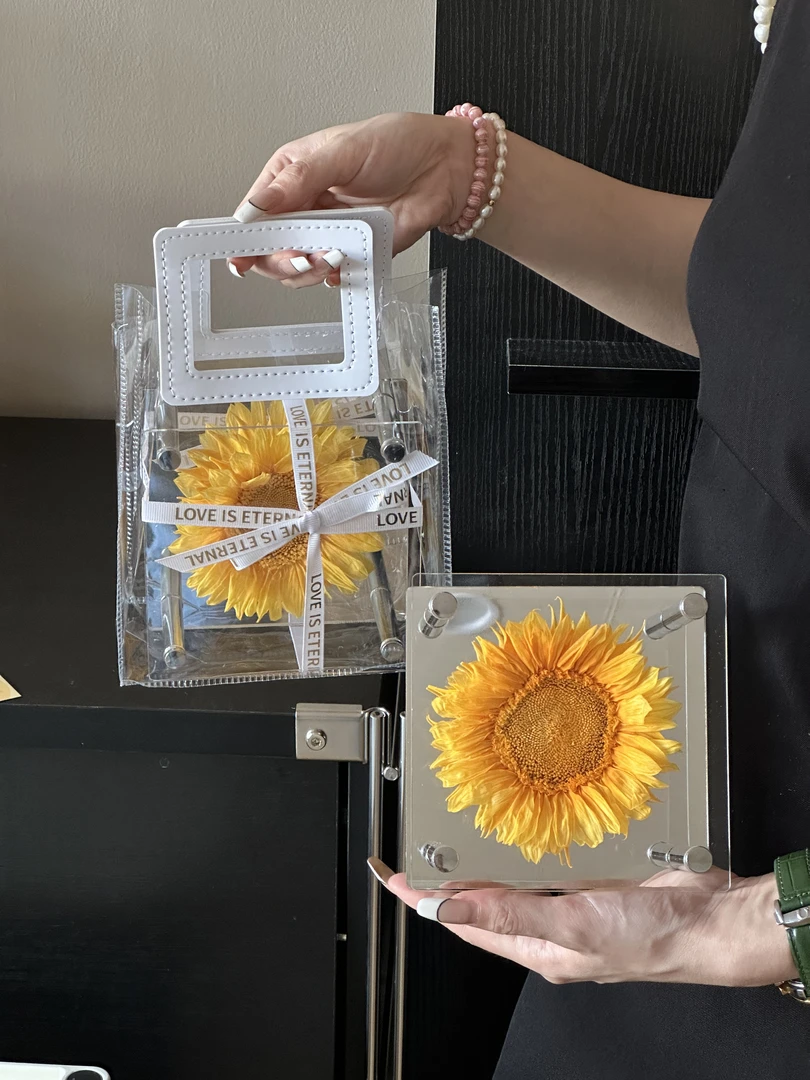 向日葵永生花摆件