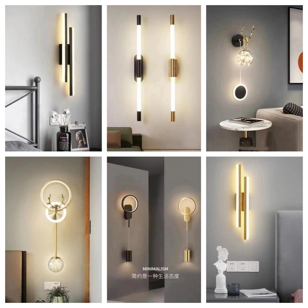 家用个性极简壁灯简约风格卧室 床头灯壁灯网红墙壁灯床头灯墙灯