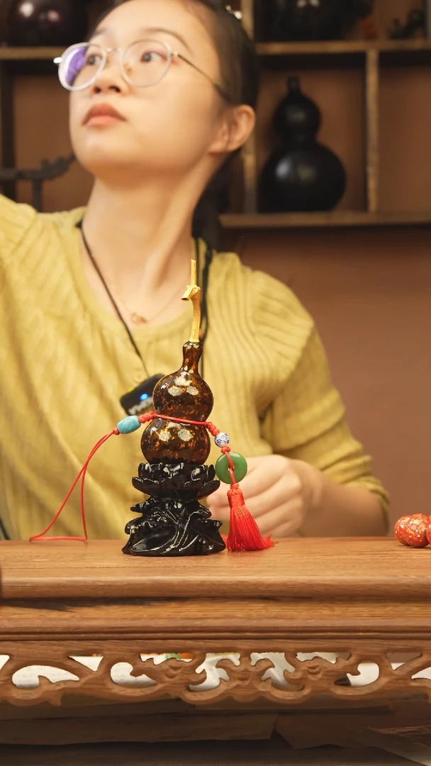 【闪购商品】A914号---生漆滴金工艺小葫芦挂件