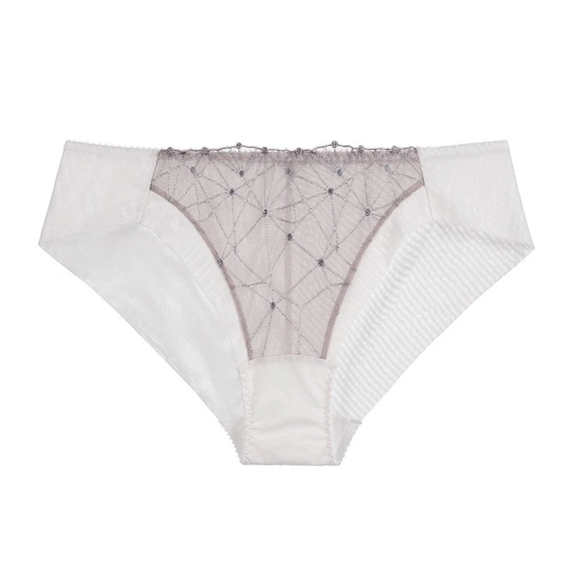 atelier intimo/青色【宝石刺绣三角裤】性感女士底裤无痕内裤