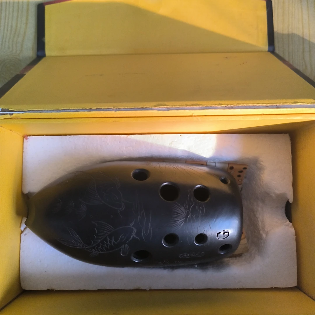 双腔十空笔筒陶埙