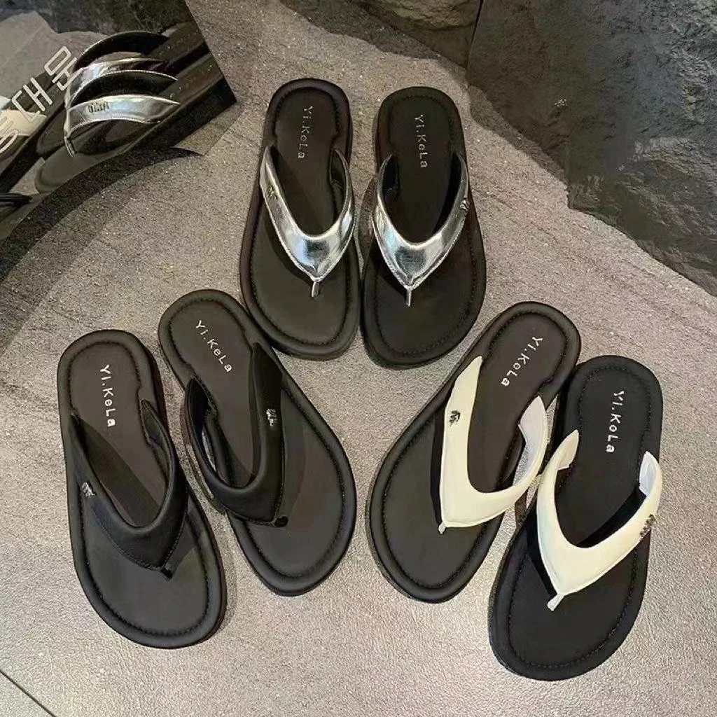 女夏外穿新款简约韩版平底时尚软底人字拖鞋161或H31-2