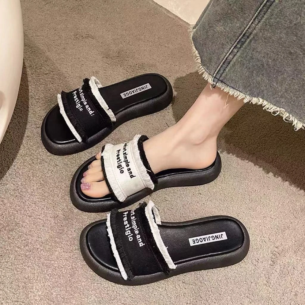 法式晚风拖鞋女夏季新款配裙子仙女风凉拖拖鞋9900