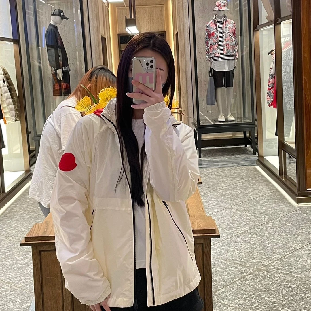 全新未使用 MONCLER 盟可睐蒙口/GG/男士白色冲锋衣夹克 OCTANO
