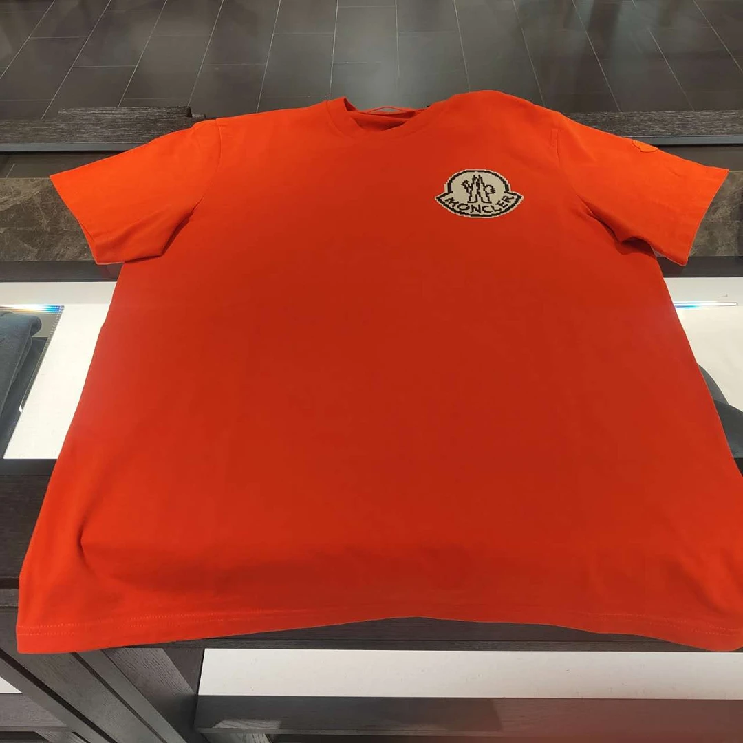 全新未使用 MONCLER 盟可睐蒙口/GG/男装红色夏季休闲短袖T恤