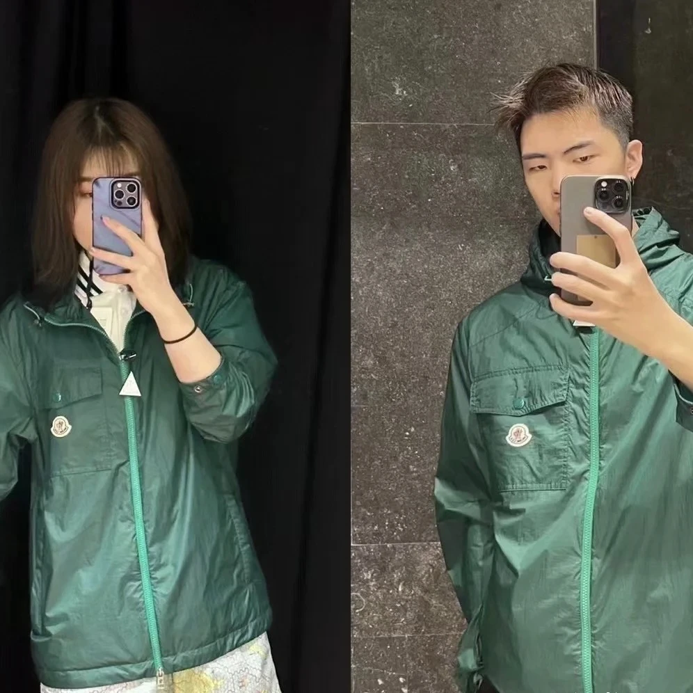 未使用 MONCLER 盟可睐/GG/SAMAKAR男女同款绿色夹克外套