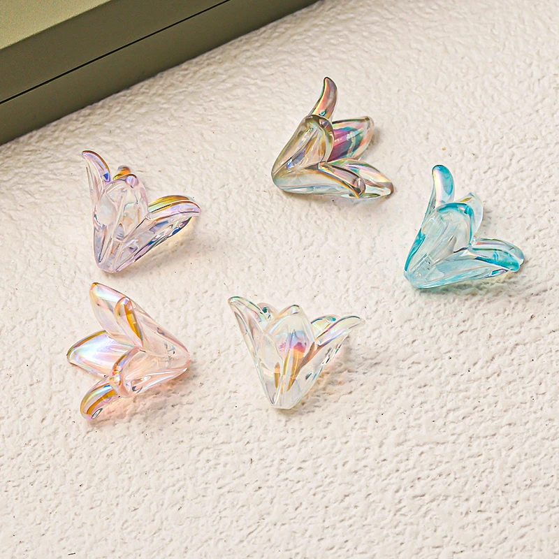 【海家】透明马贝百合花手串隔珠手工diy饰品配件扣