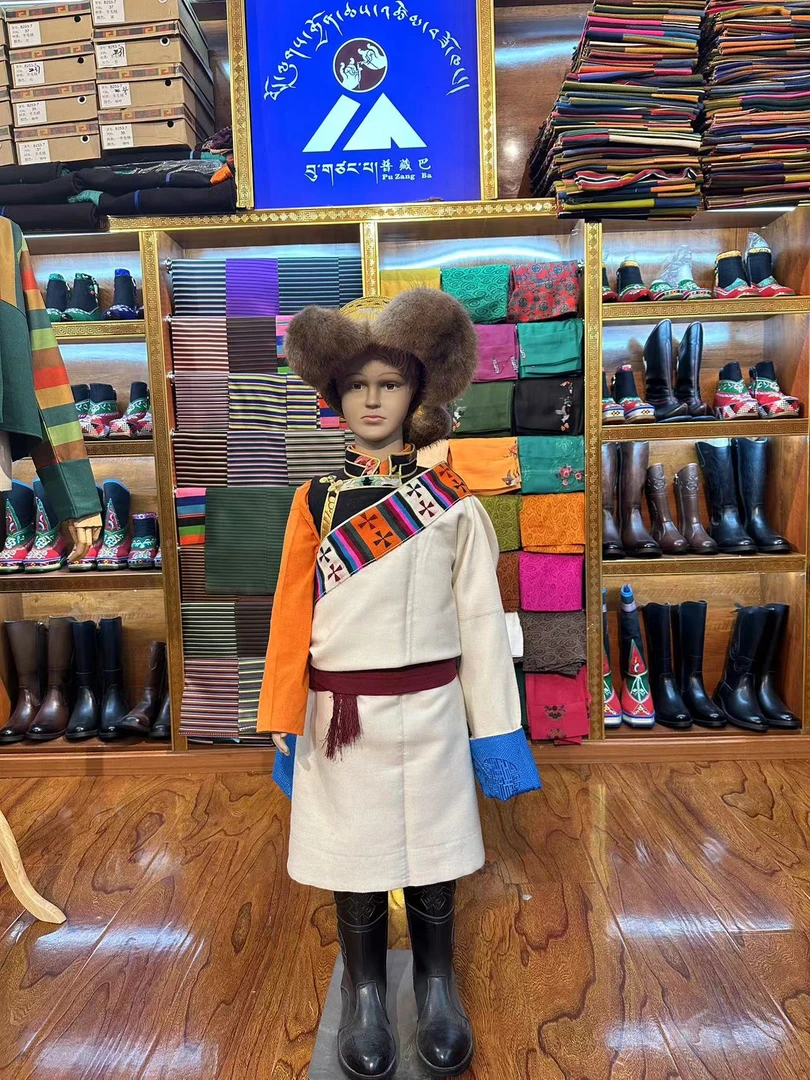 2023小孩藏式服装三件套