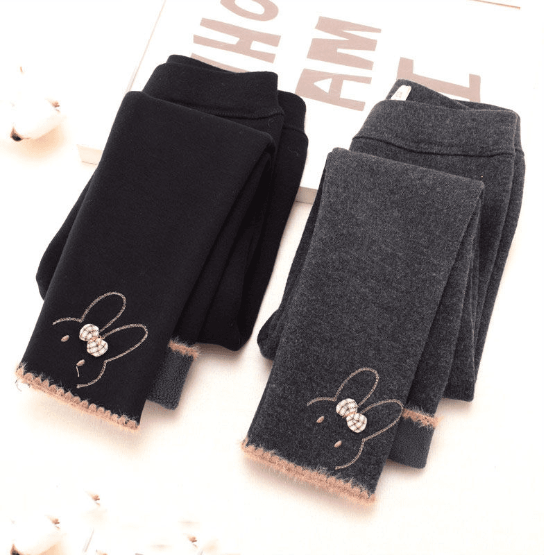 女童裤子一体绒外穿打底裤秋冬儿童中厚百宝宝绒裤子洋气女孩加厚