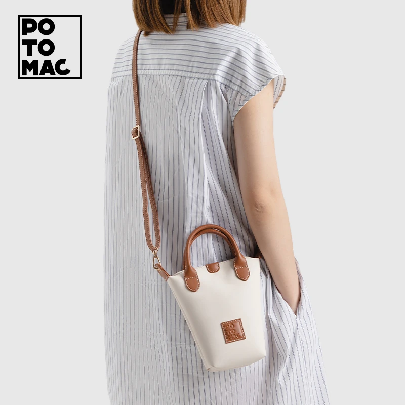 potomac时尚百搭单肩尼龙手机包休闲女士斜挎单肩拼色手机包