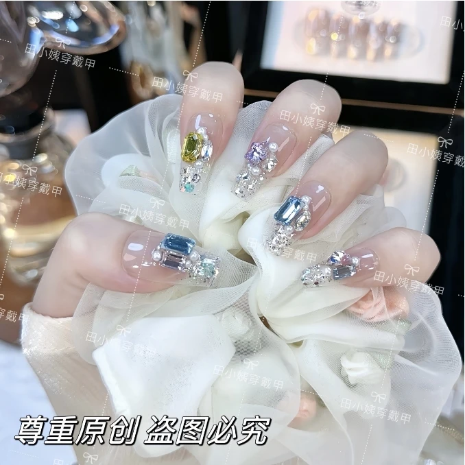 【浮世三千】手工穿戴甲气质款光疗美甲