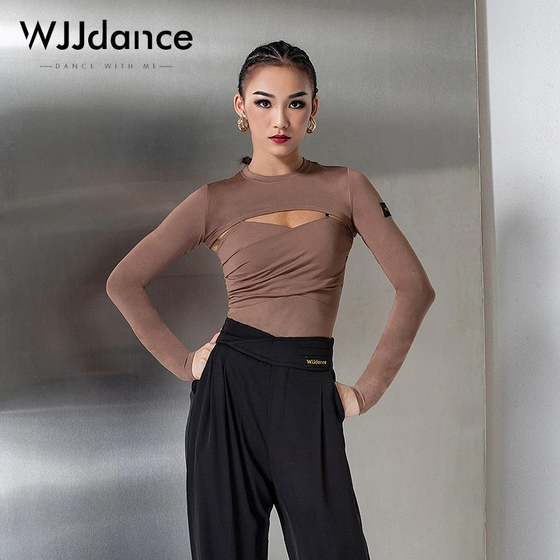 WJJdance拉丁舞上衣女新款吊带坎肩两件套国标练功服显瘦美背夏季