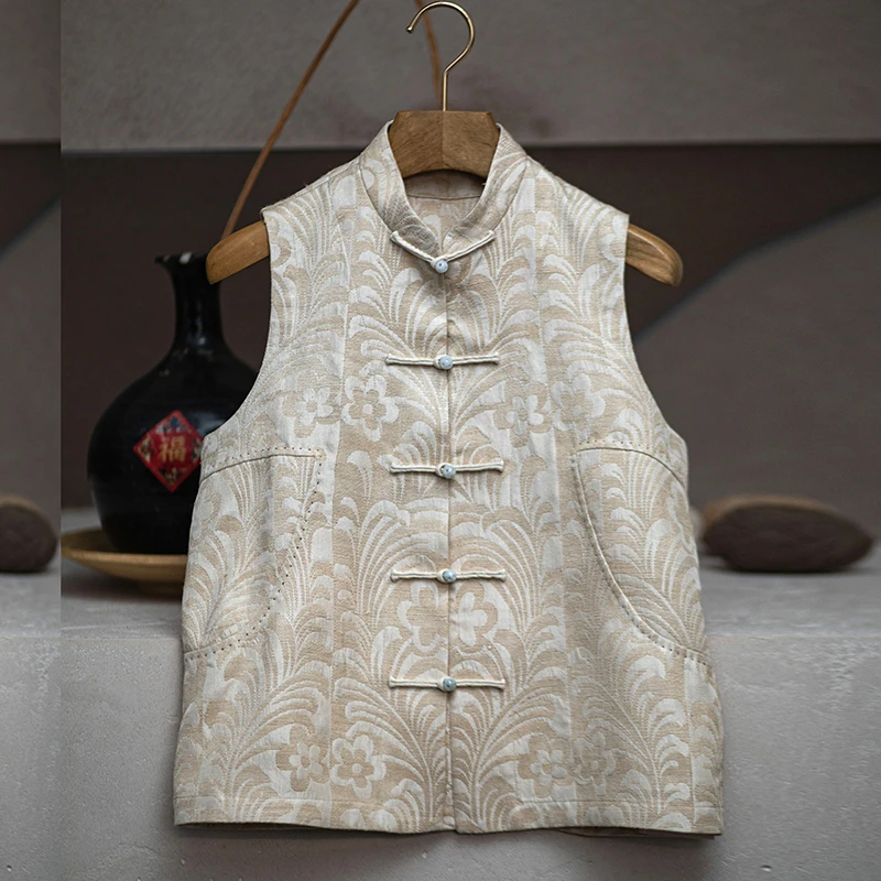 youyuansu/幽元素原创女装休闲立领中式马甲