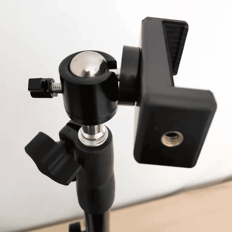 通用三脚架头直播支架云台手机夹横拍竖拍俯拍单机位旋转手机夹