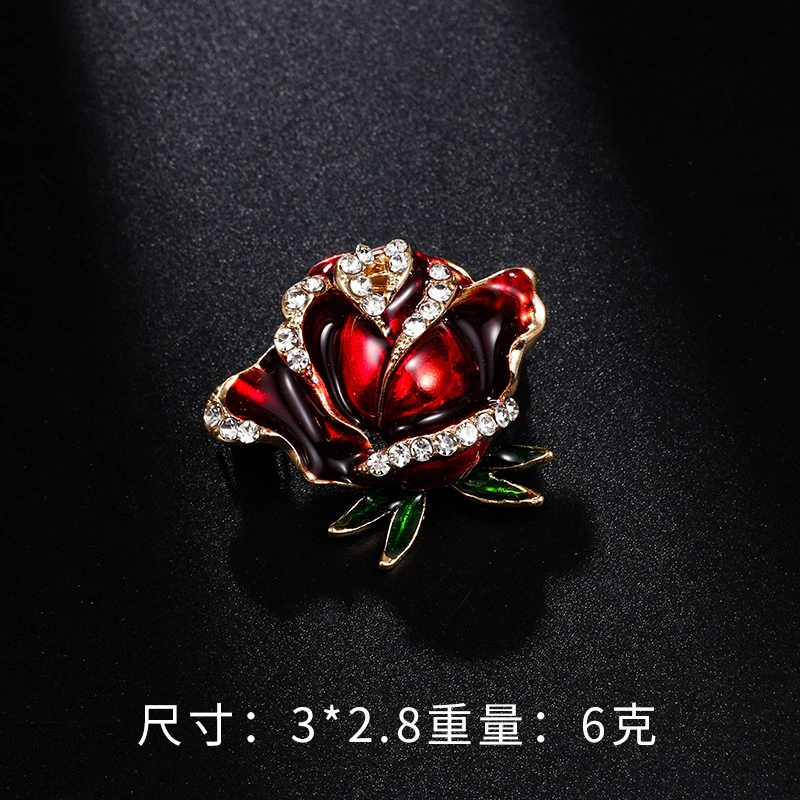 铜合金锆石胸针 高档轻奢时尚百搭胸针7350