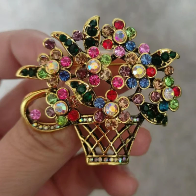 铜合金胸针 绝美优雅花朵胸针胸花女饰品红花卉  7378