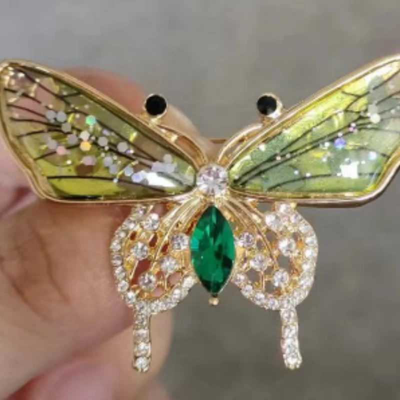 铜合金锆石胸针 时尚百搭蓝色配饰胸针胸花  7328