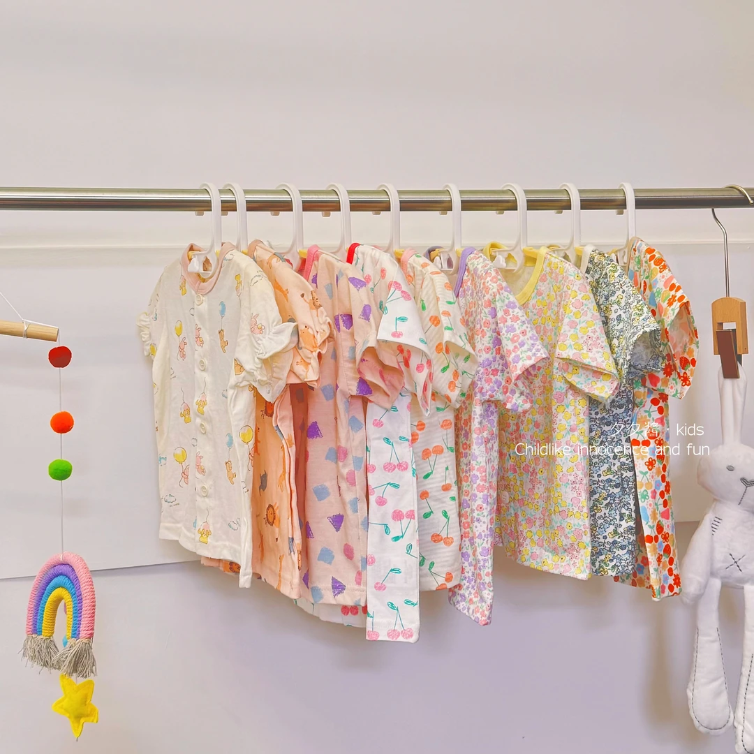 24年夏季新款儿童满印短袖T恤纯棉印花休闲男女宝宝