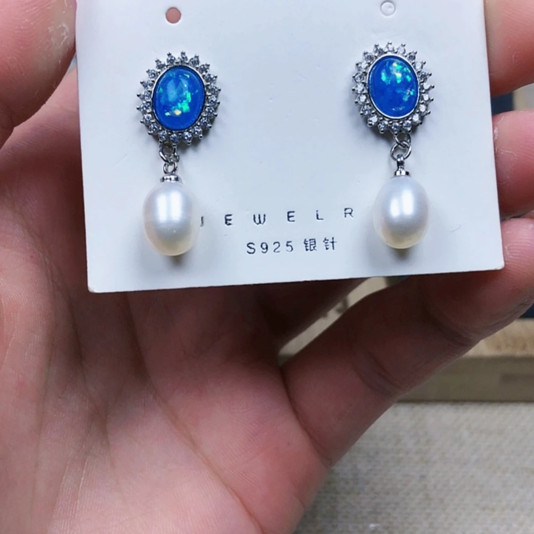 【闪购商品】淡水珍珠耳饰银S925镶嵌