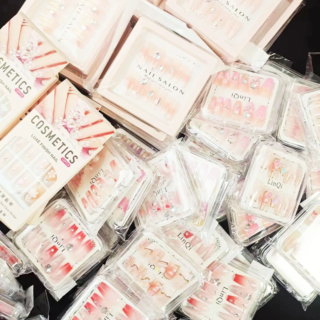 炸 穿戴甲美甲美甲片指甲贴无毒无味全套美甲贴片