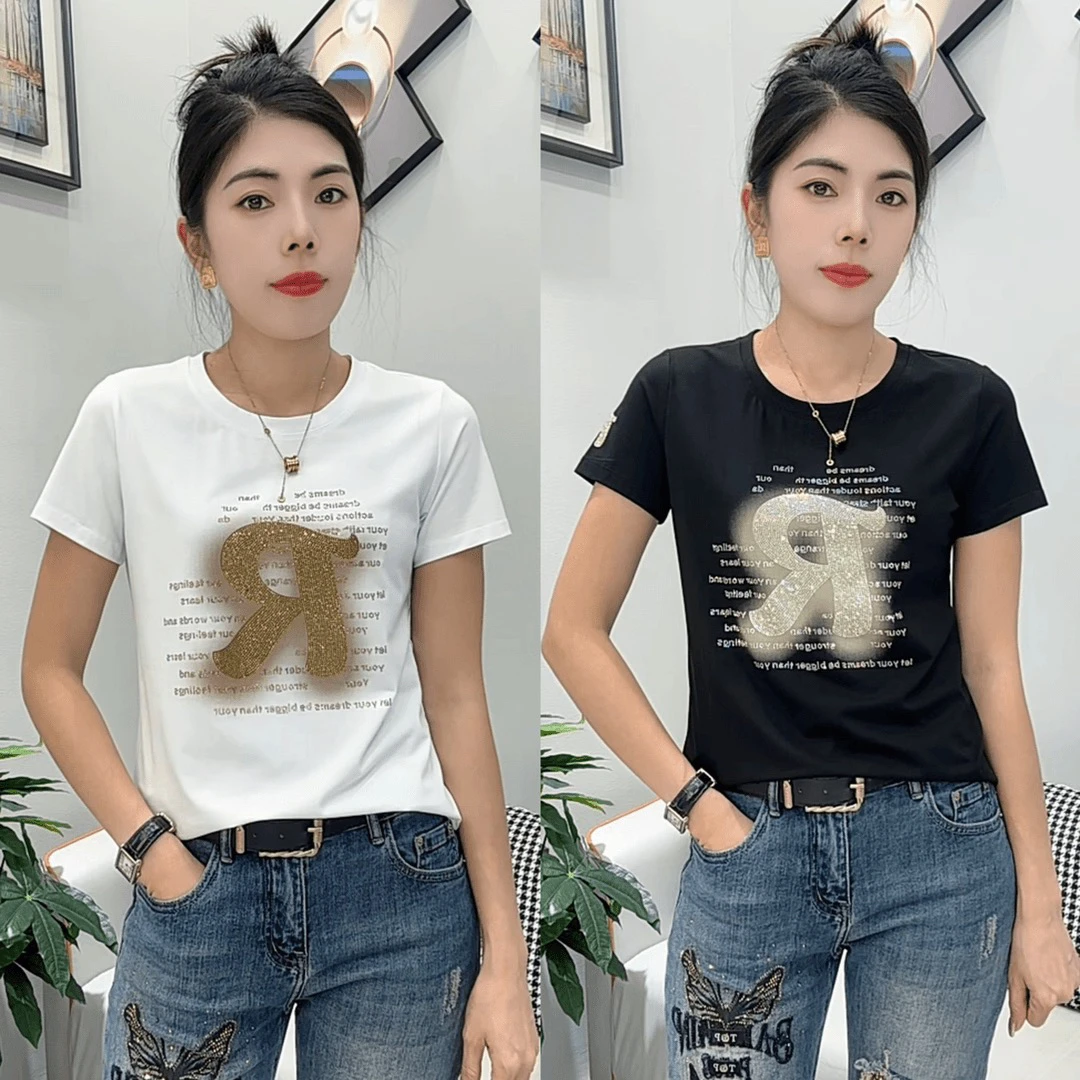 月月家，夏季烫砖休闲百搭上衣9007