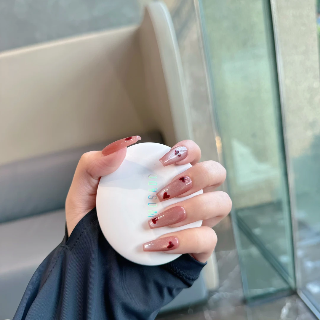 彩妤「爱心相盈」纯手工穿戴甲显白可拆卸穿戴甲 CY-62