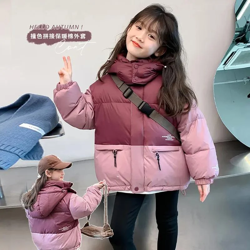 女童冬装棉服2023新款童装小女孩面包服加厚棉衣中大儿童